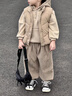 迪士尼（Disney）男童冬季棉服加厚套裝2025新款1-9歲兒童馬甲三件套冬裝衣服外穿 卡其色冬款加厚三件套 120 曬單實(shí)拍圖