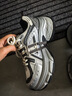 百麗（Belle）機能風(fēng)老爹鞋女商場(chǎng)同款撞色厚底增高休閑鞋E2G1DCM5 銀色 38 (240mm) 曬單實(shí)拍圖