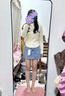 森馬（Semir）牛仔褲女顯腿長(zhǎng)短褲潮酷夏2025防走光高腰裙褲小個(gè)子109325122004 曬單實(shí)拍圖