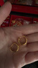 潮宏基 至簡(jiǎn)絮語黃18K金耳環(huán)女士耳扣彩金耳環(huán)耳飾送女友生日禮物 一對(duì)款 曬單實(shí)拍圖