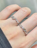 蔓笙S925純銀情侶對戒一對男女可調節指環(huán)情人節紀念生日禮物送女友 女款 曬單實(shí)拍圖