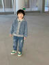 G.DUCKKIDS小黃鴨男童外套連帽假兩件牛仔上衣棉衣兒童休閑風(fēng)衣外套小男孩學(xué) 牛仔藍 120 適合身高110厘米左右 曬單實(shí)拍圖