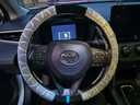 短毛絨方向盤(pán)套冬季汽車(chē)把套凱美瑞卡羅拉RAV4致享CHR威馳雷凌致炫漢蘭達車(chē)把套 灰色-植絨曲線(xiàn)款 曬單實(shí)拍圖