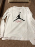 NIKE JORDAN 耐克AJ男童長(cháng)袖t恤【純棉】25夏季新款兒童衣服 純白色【純棉】 140 /68 【建議身高128-140cm】 曬單實(shí)拍圖