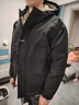 SUSTYLE高端奢侈品男裝高檔外套男春秋季2025新款韓版潮流連帽工裝夾克 黑色 加厚 XL 建議 130-145斤 曬單實(shí)拍圖