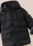 戴維貝拉（DAVE＆BELLA）兒童白鴨絨羽絨服冬季新款小男孩連帽外套保暖中大童外衣男童上衣 黑色【現貨】 130cm 【充絨量113.5g】 曬單實(shí)拍圖