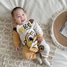 多嘻?？ǎ―UOXILUK）嬰兒連體衣春秋款新生兒衣服純棉睡衣秋季嬰幼男女幼寶寶初早秋裝 萌鱷小當家【橘】+大象派對 80cm 曬單實(shí)拍圖