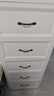 鋼制家用奶油風(fēng)抽屜柜床頭柜彩色多抽收納柜邊櫥柜客廳落地柜 500寬5斗-白 曬單實(shí)拍圖