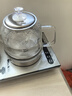 豐谷全自動(dòng)上水電熱水壺 茶臺燒水壺 家用辦公嵌入式茶桌茶幾一體機茶具電茶爐套裝 1L （37*20cm）底部雙加水拉絲銀-三件套 曬單實(shí)拍圖