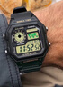 卡西歐手表 復古小方塊 運動(dòng)學(xué)生表 多功能持久電力防水男表 AE-1200WH-1B 十年電力 曬單實(shí)拍圖