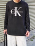 Calvin KleinJeans25秋季新款男女情侶中性休閑ck印花打底衫圓領(lǐng)長(cháng)袖T恤上衣 曬單實(shí)拍圖