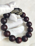 石玥珠寶泥料印度小葉紫檀木手串盤(pán)玩佛念珠黑曜石貔貅手鏈男女士款 15mm 曬單實(shí)拍圖