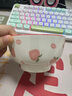 水蜜桃簡(jiǎn)約4.5英寸碗碟套裝家用陶瓷餐具米飯碗面碗菜盤(pán)碗盤(pán)套裝 水蜜桃1碗 曬單實(shí)拍圖