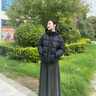 艾萊依羽絨服女士2025新款連帽面包服寬松顯瘦下擺抽繩防風(fēng)保暖短款外套 月夜黑 M 【建議110-130斤】160 曬單實(shí)拍圖