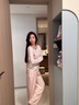 TEENIE WEENIE小熊睡衣女2025年新款秋冬莫代爾長(zhǎng)袖休閑家居服套裝 粉色條紋 【旅行家小熊|套頭】女|長(zhǎng)袖長(zhǎng)褲 M 曬單實(shí)拍圖