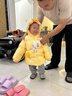巴拉巴拉童裝嬰兒羽絨服冬季寶寶短款外套兒童上衣可愛(ài)萌男童女童 蛾黃31004 110 充絨量96g 曬單實(shí)拍圖