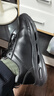 斯凱奇（Skechers）男士運動(dòng)皮鞋軟底足弓支撐運動(dòng)鞋系帶紳士商務(wù)鞋 BLK黑色 41 曬單實(shí)拍圖