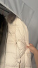 雪中飛狐貍毛領(lǐng)連帽長(cháng)款羽絨服女25新款加厚收腰顯瘦90絨外套冬季米色L 曬單實(shí)拍圖