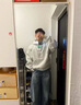 牧唯美式半拉鏈立領(lǐng)衛衣男款秋季小眾解構外套cleanfit重磅硬挺連帽衫 白灰色 XL [建議130-150斤] 曬單實(shí)拍圖