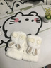 回力翻蓋手套女冬季保暖半指毛絨手套可愛(ài)觸屏加厚防風(fēng)寒學(xué)生戶(hù)外手套 白色兔子【毛絨保暖】 曬單實(shí)拍圖