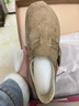 鹿季復古加絨勃肯鞋女2025秋冬季新款懶人一腳蹬休閑配裙子低幫小單鞋 卡其色 39 曬單實(shí)拍圖