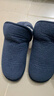 京東京造外穿加厚鞋底【可翻蓋】毛絨秋冬保暖包跟棉拖鞋男士藏青44-45 曬單實(shí)拍圖