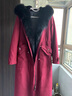 粟茝派克服女款獺兔毛長(cháng)款女大衣2024冬新款可拆卸內膽過(guò)膝狐貍毛皮草 酒紅色 XL (120-130斤) 曬單實(shí)拍圖