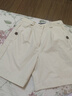 Teenie Weenie小熊女裝短褲夏季清新簡(jiǎn)約氣質(zhì)學(xué)院白色褲子 乳白色 L 曬單實(shí)拍圖