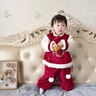 G.DUCKKIDS小黃鴨拜年服喜慶周歲禮服男寶寶套裝冬季中國風(fēng)馬年新年嬰兒衣服 紅色拜年服 85 cm 曬單實(shí)拍圖