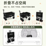 野徒者露營(yíng)車(chē)戶(hù)外推車(chē)野餐車(chē)兒童可躺露營(yíng)裝備折疊擺攤營(yíng)地車(chē)小買(mǎi)菜車(chē) 【活動(dòng)款】曜石黑-5寸萬(wàn)向輪 升級加粗全鋼車(chē)架 曬單實(shí)拍圖