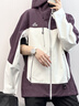 伯希和（Pelliot）【山殼PRO】硬殼沖鋒衣男女單沖外套拼色工裝防風(fēng)防水夾克戶(hù)外服 烏梅紫+淺米色 | 山殼升級款 S 曬單實(shí)拍圖