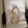 白嵐麻花耳環(huán)女S925銀耳釘時(shí)尚素圈耳飾簡約優(yōu)雅氣質(zhì)生日禮物小禮品 金色大號(hào) 曬單實(shí)拍圖