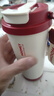 HOOMEY保溫杯陶瓷覆蓋內膽咖啡杯男女生高顏值吸管水杯2025新款保冷杯子 曬單實(shí)拍圖