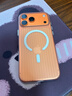 猩球衛士高級感適用蘋(píng)果17promax磁吸手機殼MagSafe輕薄光柵撞色iPhone17pro保護套17Air膚感磨砂17外殼 【透白橙邊】丨膚感磁吸保護殼 iPhone 17 Pro Max 曬單實(shí)拍圖