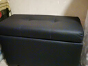 鍇源極窄入戶(hù)門(mén)口家用換鞋凳服裝店長(cháng)條沙發(fā)凳衣帽間輕奢高級感穿鞋凳 黑色（貓抓皮*勞倫斯） 長(cháng)50*寬30*高40cm（可儲物）短尺寸款 曬單實(shí)拍圖