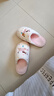 名創(chuàng  )優(yōu)品（MINISO）彩點(diǎn)狗狗卡通趣味毛毛居家鞋女秋冬可愛(ài)棉拖鞋月子鞋白粉38-39 曬單實(shí)拍圖