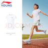 李寧（LI-NING）童裝兒童短袖T恤女小大童綜合體能排濕速干短T上衣160YTSV164-1 曬單實(shí)拍圖