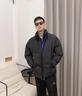 GENIOLAMODE品牌棉服男潮流棉衣外套男秋冬季立領(lǐng)休閑男士棉襖衣服男裝 曬單實(shí)拍圖