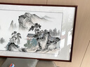 伯莎丹頓（BERTHA DENTON）中式國畫(huà)山水畫(huà)望云樓純手繪名畫(huà)辦公室掛畫(huà)沙發(fā)背景墻客廳裝飾畫(huà) 望云樓 框好尺寸：278*118CM 珍貴菠蘿格畫(huà)框 曬單實(shí)拍圖