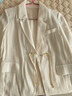 香影新中式國風(fēng)西裝外套女薄款2026春夏季新款米色國風(fēng)盤(pán)扣小西服 米色 XS 曬單實(shí)拍圖