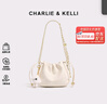 CHARLIE&KELLI CK品牌包包女款2025年鏈條云朵包輕奢單肩斜挎包情人節生日禮物 米白【京倉配送 贈禮袋+賀卡】 曬單實(shí)拍圖