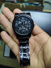 特雷格新款25男士手表防水百搭日歷商務(wù)非機械潮流鏤空高檔商務(wù)送爸爸 黑鋼-黑面 曬單實(shí)拍圖