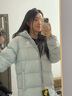 駱駝（CAMEL）戶(hù)外防潑水羽絨服男女90%絨子連帽外套 735CR0L7014 湘妃藍 M 曬單實(shí)拍圖