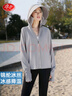浪莎防曬衣女2025新款防紫外線(xiàn)冰絲涼感夏季超薄透氣戶(hù)外舒適寬松帽檐 灰色 UPF50+ XL 建議115-140 曬單實(shí)拍圖
