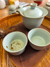 周澤堂  天青汝窯 戶(hù)外高端旅行便攜式高檔茶具套裝泡茶全套 喬遷禮物 喜樂(lè )旅行茶組（一壺送兩杯） 曬單實(shí)拍圖