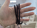 妍韻珠寶爆金星小葉紫檀手串印度文玩佛珠正宗檀香男女士手鏈6mm重14克 曬單實(shí)拍圖