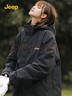 吉普（JEEP）沖鋒夾克衣男女同款三合一兩件套保暖防風(fēng)加絨外套 幻影黑 L 曬單實(shí)拍圖