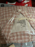 無(wú)印良品（MUJI）[自營(yíng)限定款]女士無(wú)側縫 雙層紗織睡衣  軟棉棉內衣 粉色格紋 XL 曬單實(shí)拍圖