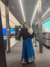 雅格羅伊貂絨外套女 真貂短款純毛海寧水貂皮草外套短款女披肩斗篷狐貍毛 黑色 均碼 曬單實(shí)拍圖