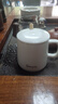 傳旗陶瓷馬克杯帶勺蓋咖啡杯牛奶杯早餐杯辦公杯男女茶杯描金白400ml 曬單實(shí)拍圖